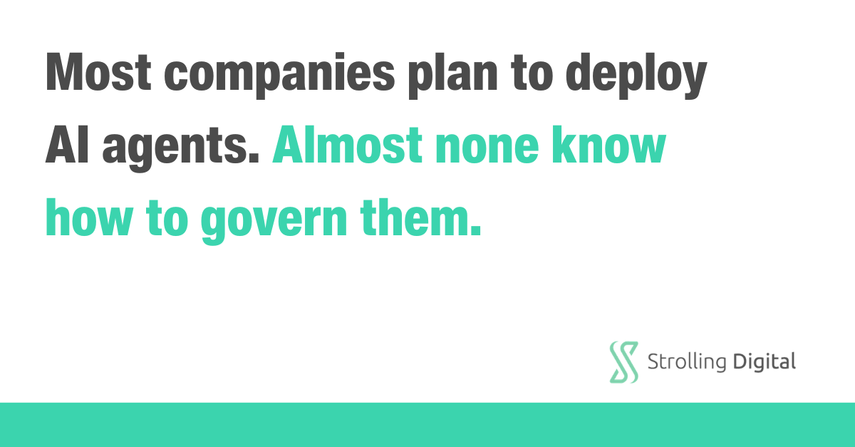 AI governance gap: only 1 in 5 firms can govern their AI agents despite mass deployment plans.